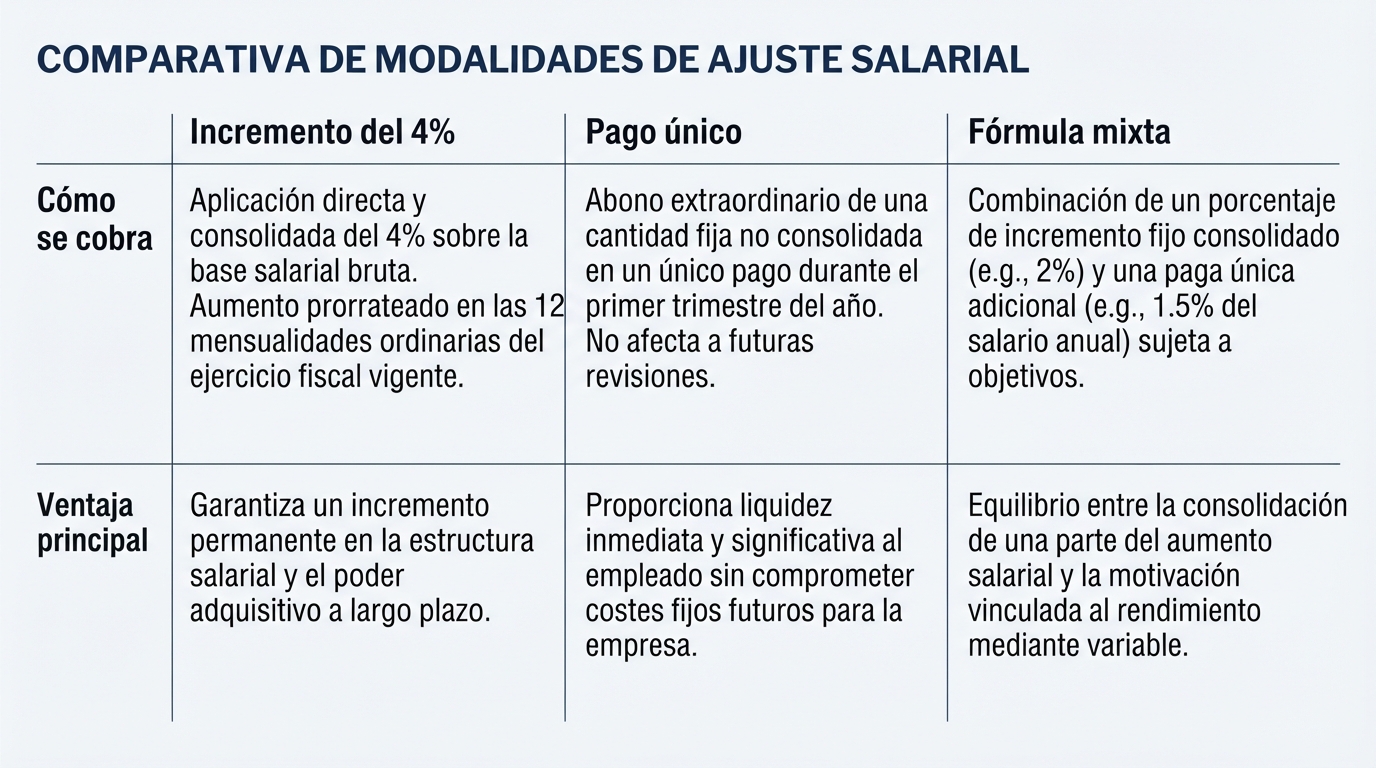 3 modalidades de incentivo comparadas