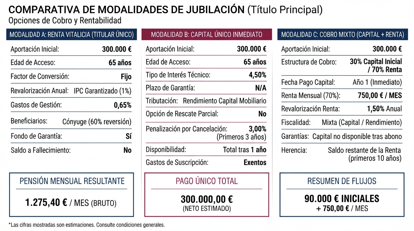 Fiscalidad de cada modalidad en el IRPF