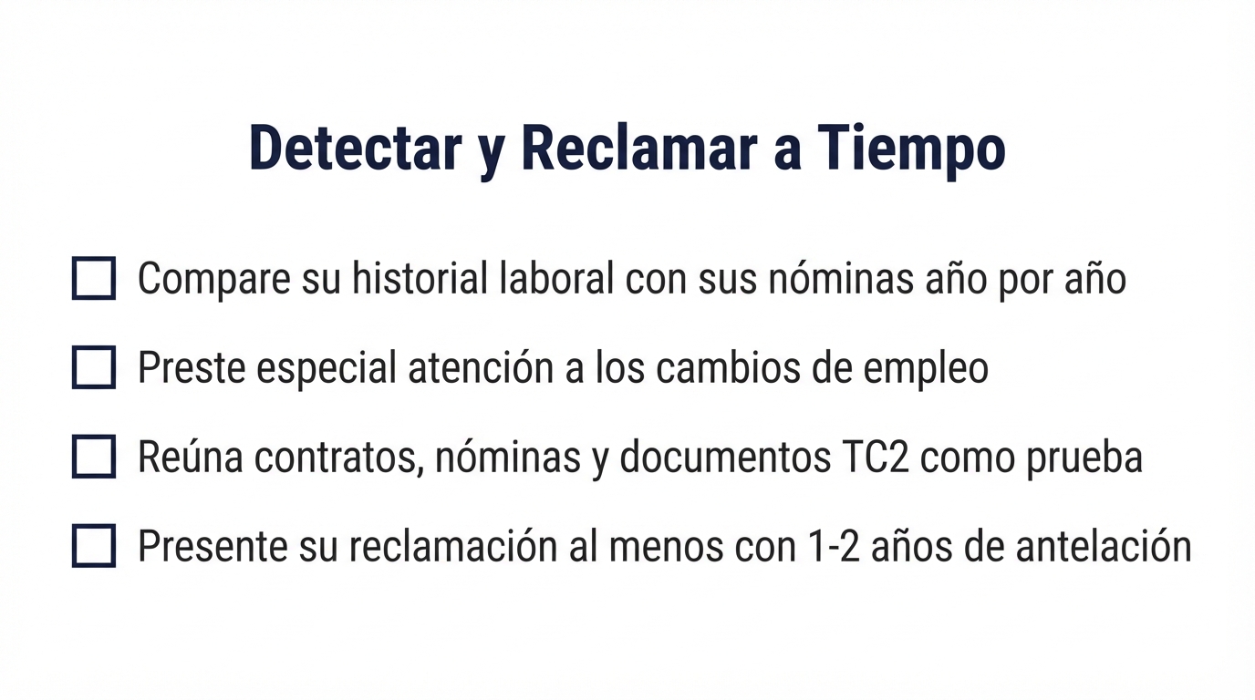 Detecta y reclama a tiempo los errores en tu vida laboral