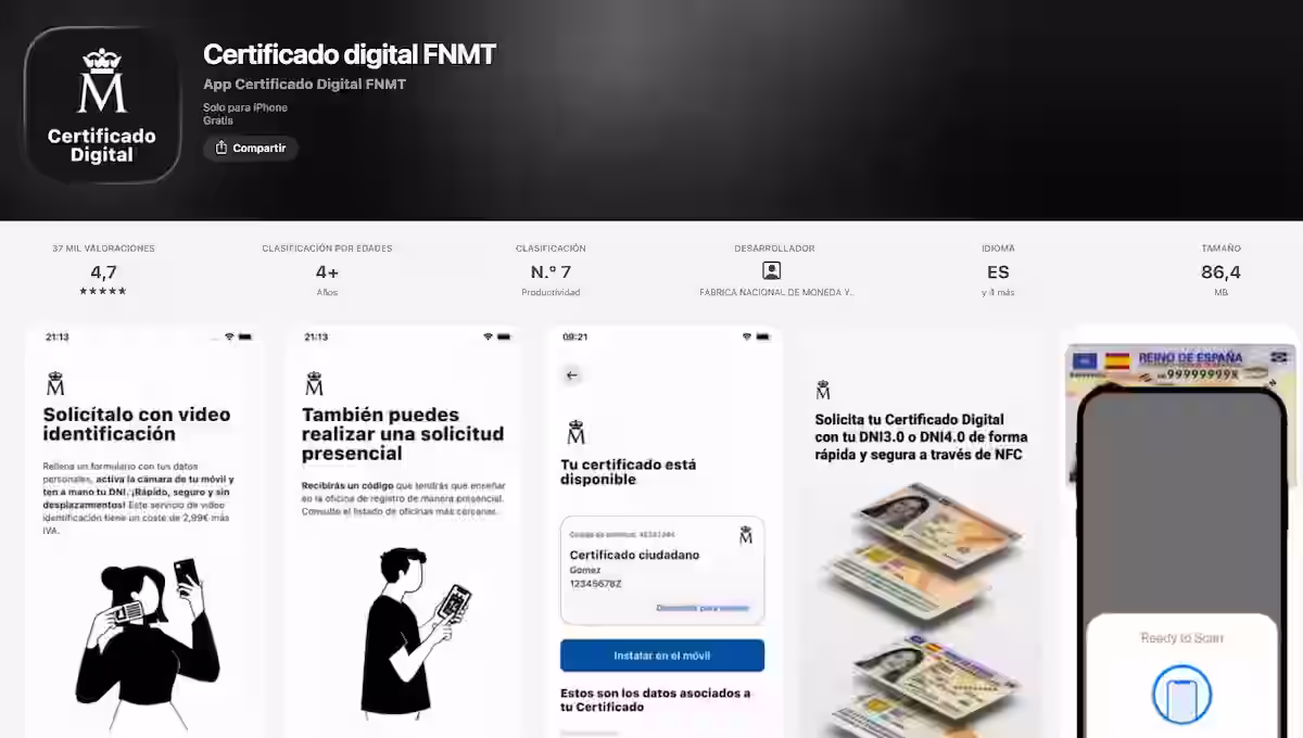 app certificado digital FNMT