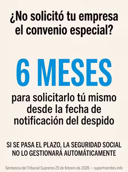plazo para solicitar convenio especial